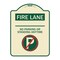 Signmission Fire Lane No Parking or Standing Anytime Heavy-Gauge Aluminum Sign, 24" x 18", TG-1824-24006 A-DES-TG-1824-24006 - alternate 1